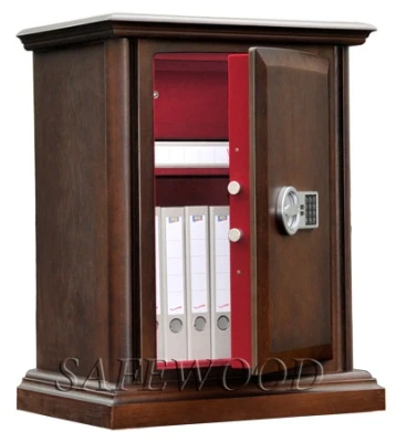 Сейф с отделкой деревом Safewood 78EL Flock Chrome